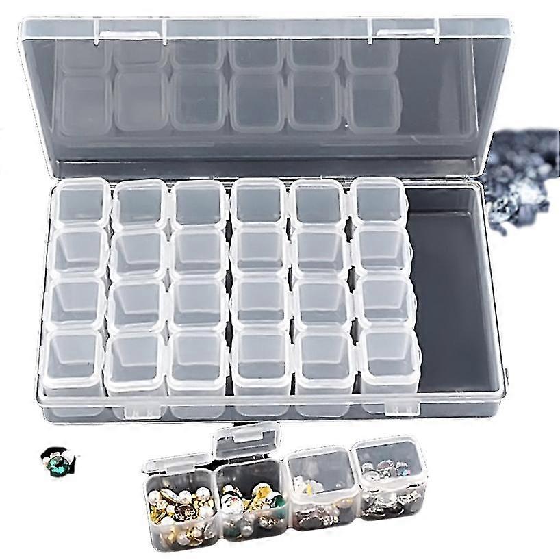 תכשיטים מתכווננים נייל ארט פלסטיק קופסת אחסון - חרוזים מארגן עבור יהלום