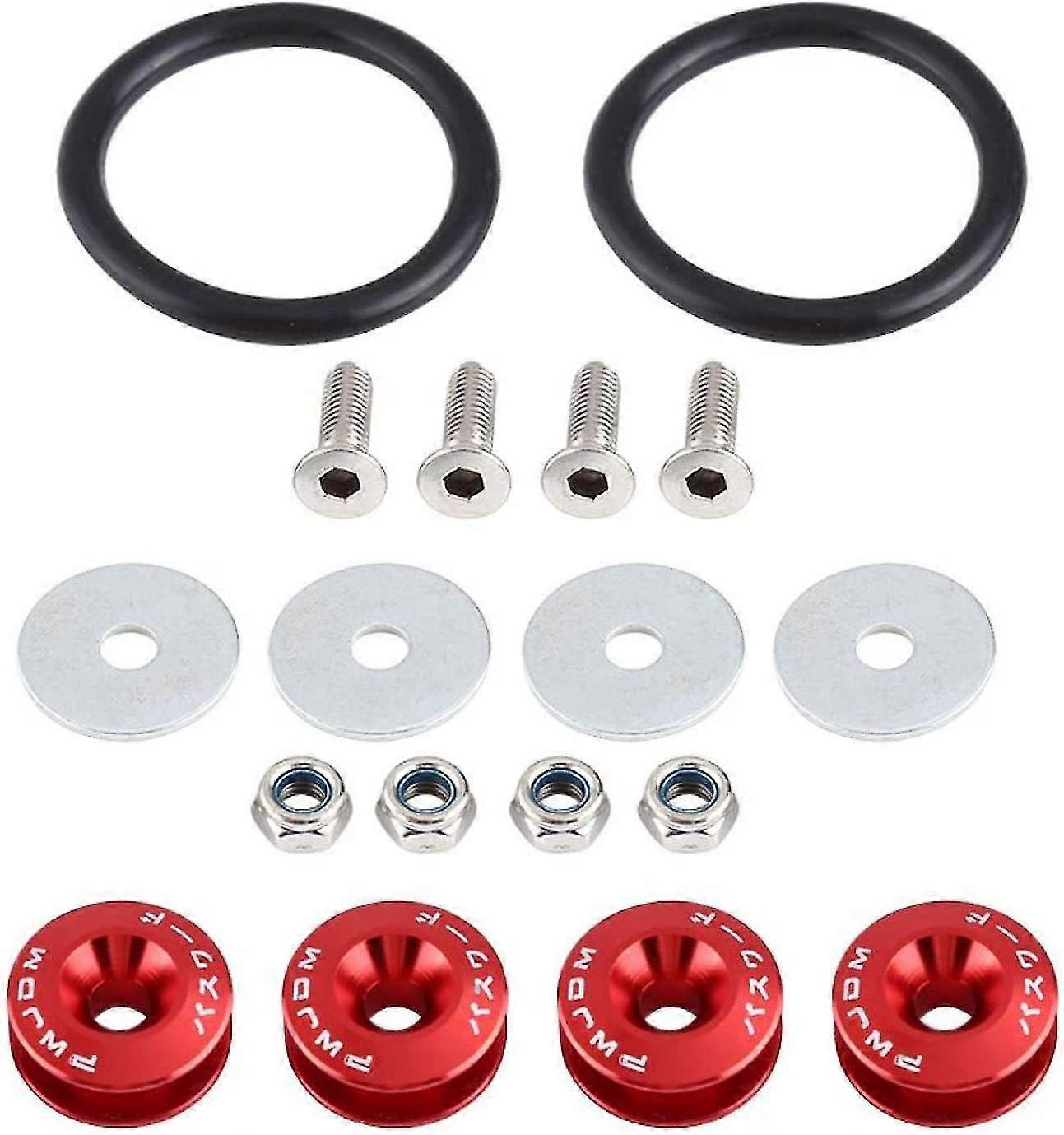 Universal Jdm Quick Release Fastener Kit For Front/rear Bumper, Trunk/hatch Lid