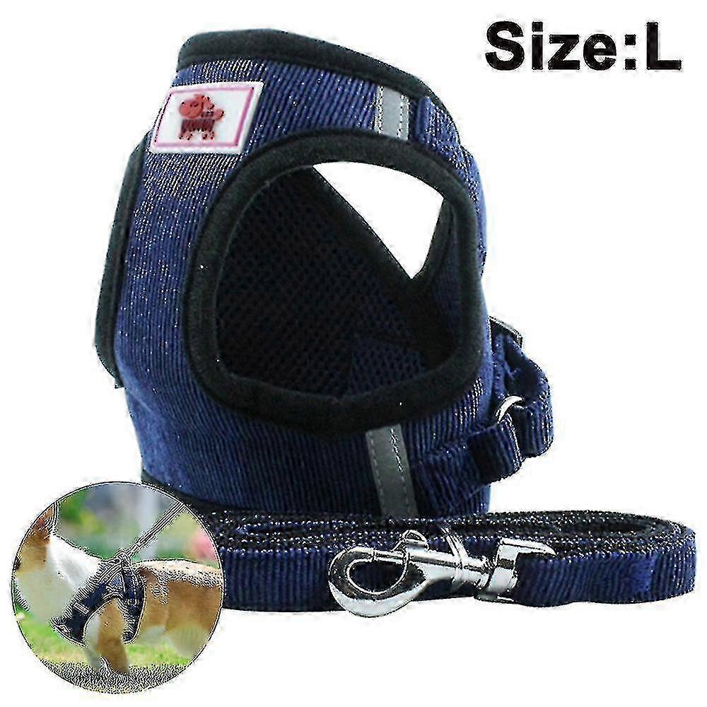 تسخير الكلب مع المقود للكلاب ، وتسخير الصدر شبكة لينة للكلاب المتوسطة والصغيرة / القطط ، قابل للتعديل تنفس جرو تنفس تسخير سترة تسخير