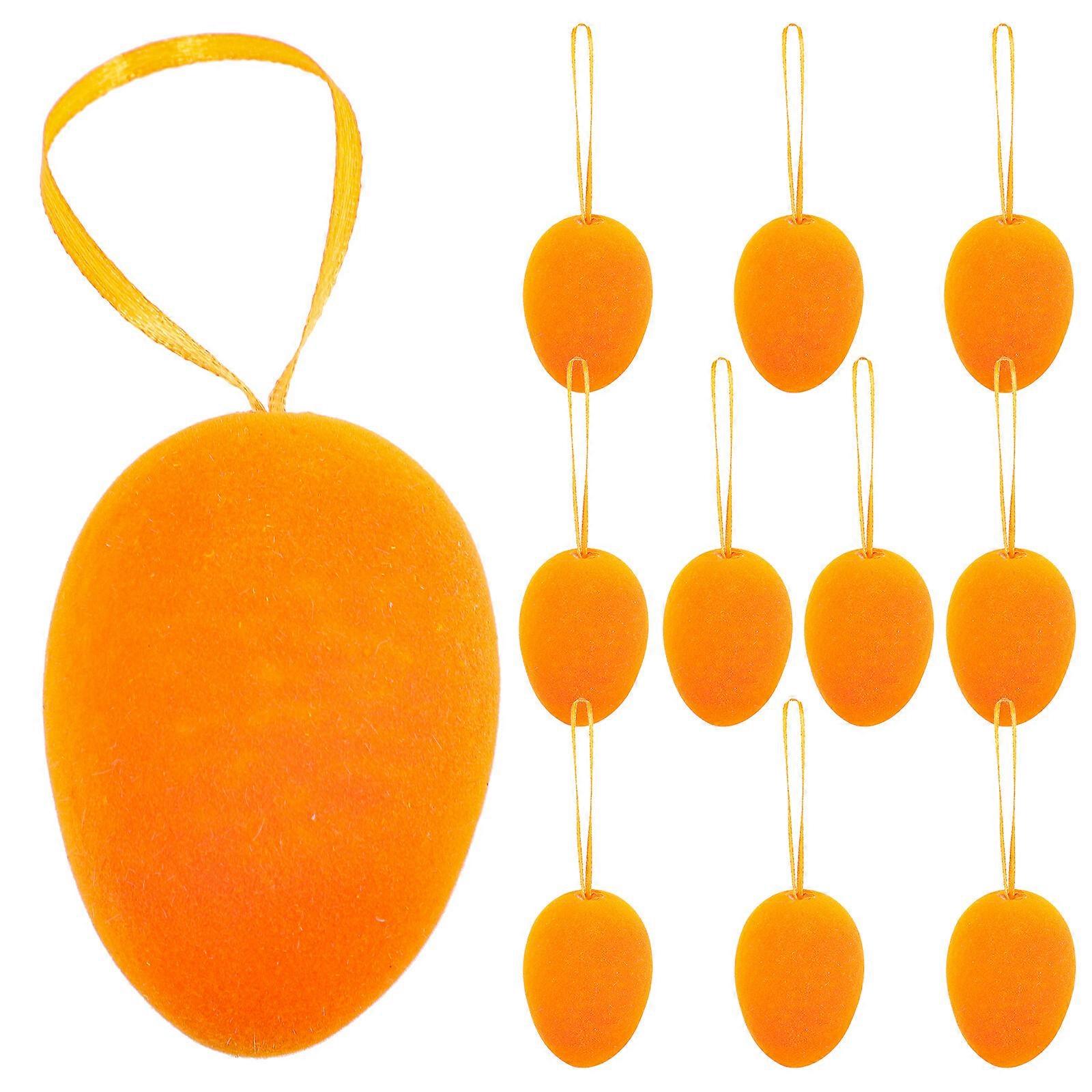 10Pcs Easter Hanging Eggs Foam Easter Egg Hanging Tree Ornaments Decorative Hanging Eggs