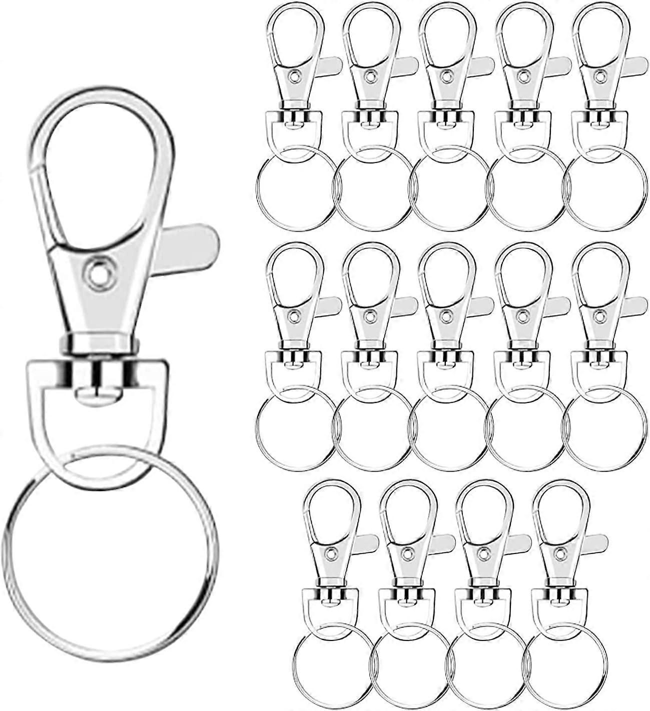 15 Pieces Zinc Alloy Swivel Keychain Set Dog Keyring + Ring Jewelry Accessories Small Dog Key Ring