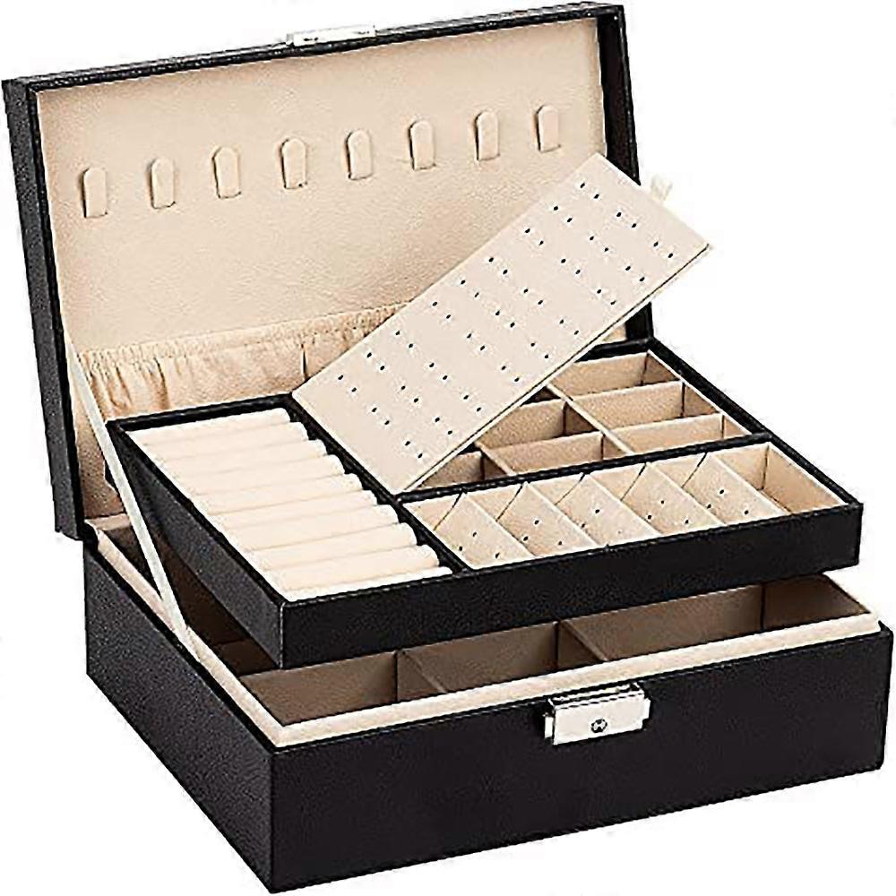 Travel Jewelry Box with Multiple Compartments