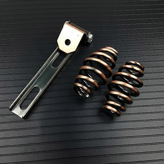 Motorcycle Retro Brown/Black Alligator Pattern Solo Seat +3" Spring Swivel Bracket For Harley Chopper Bobber Leather Saddle Seat