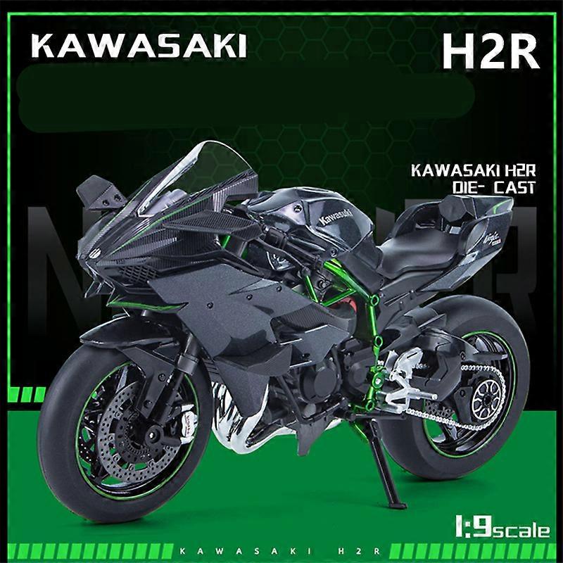 1/9 KAWASAKI H2R 合金 レーシング バイク ダイキャスト ストリート オートバイ モデル シミュレーション サウンド アンド ライト コレクション 子供向けギフト