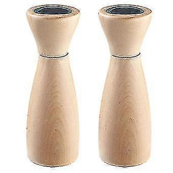 2 Pcs Wooden Manual Pepper Grinder Pepper Grinder Ceramic Grinding Core