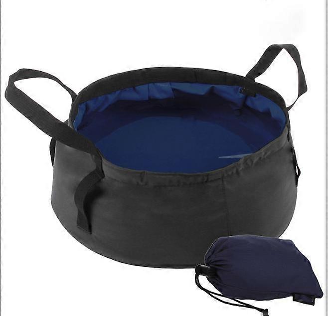 Blue Collapsible Basin, Foldable Bucket Multifunctional Portable Lightweight Waterproof Collapsible Basin with Storage Bag for Camping Travel Picnic F