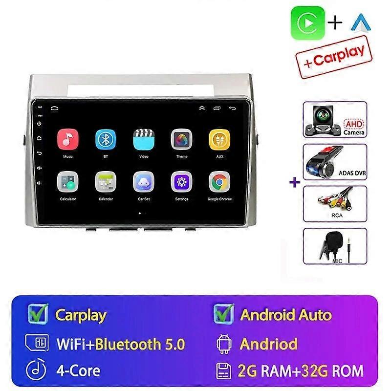 9"INH Android 13 Car Radio for Toyota Corolla Verso AR10 2004 - 2009 Multimedia Player Navigation GPS 2 Din Carplay Stereo DVD