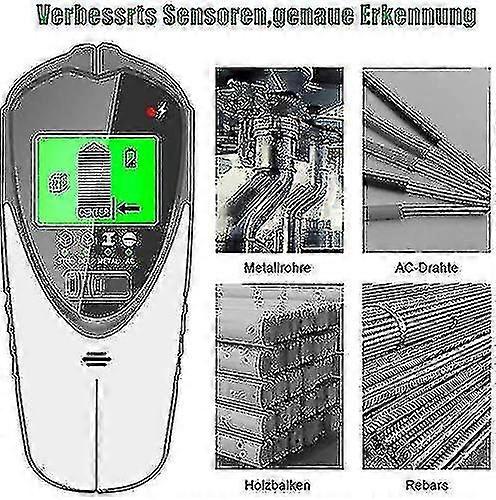 Detector de construcción digital 4 en 1, detector de pared con pantalla LCD, escáner electrónico de pernos detectar metal
