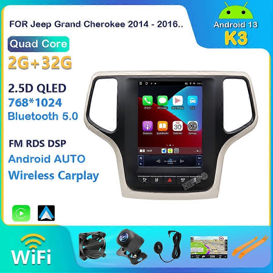 Android Screen Car Video Player Radio For Jeep Grand Cherokee 2014 - 2019 Car Stereo Intelligent GPS Navigator Multimedia