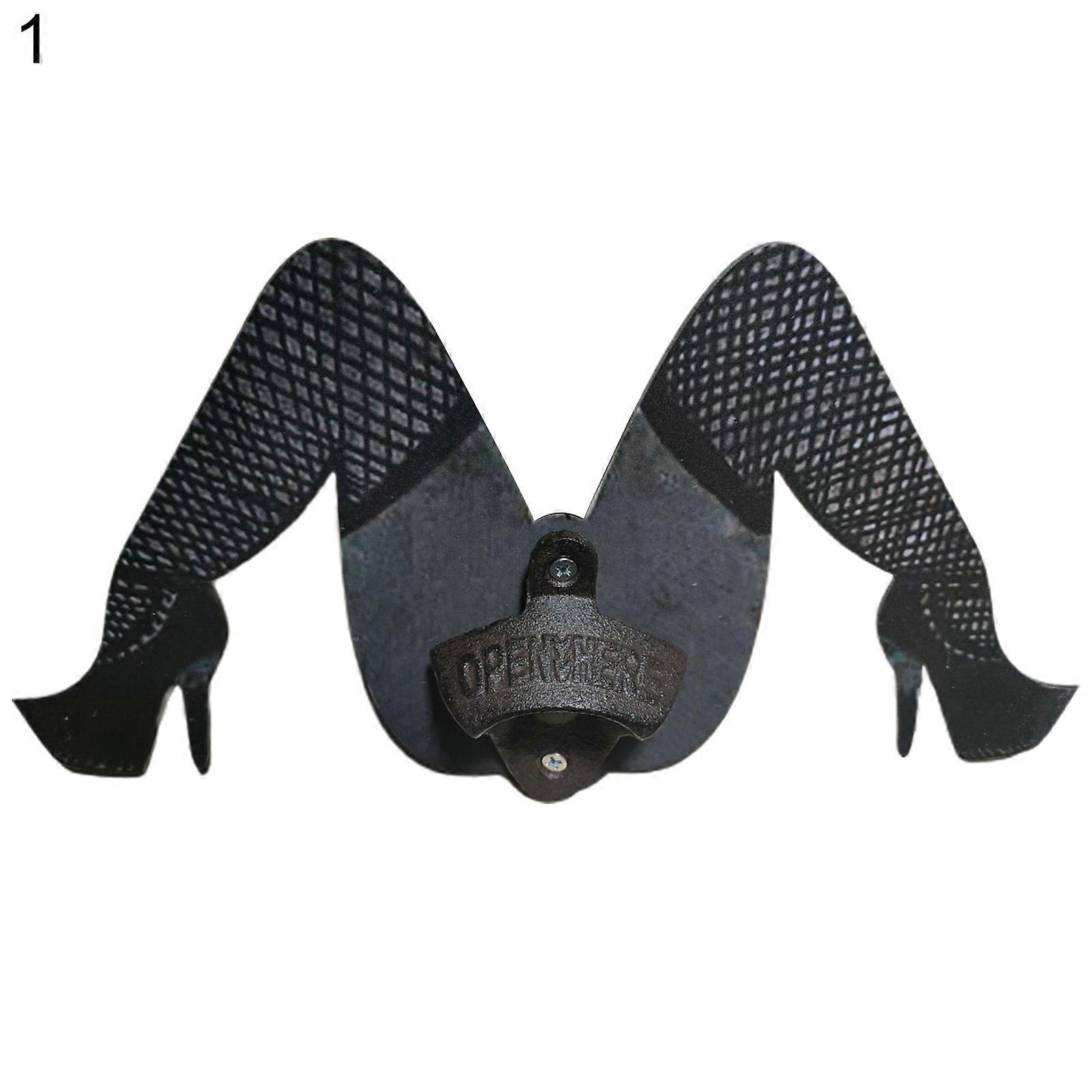 Bottle Opener Practical Wall Mountable Iron Metal Art Funny Legs Shape Manual Beer Opener for Home