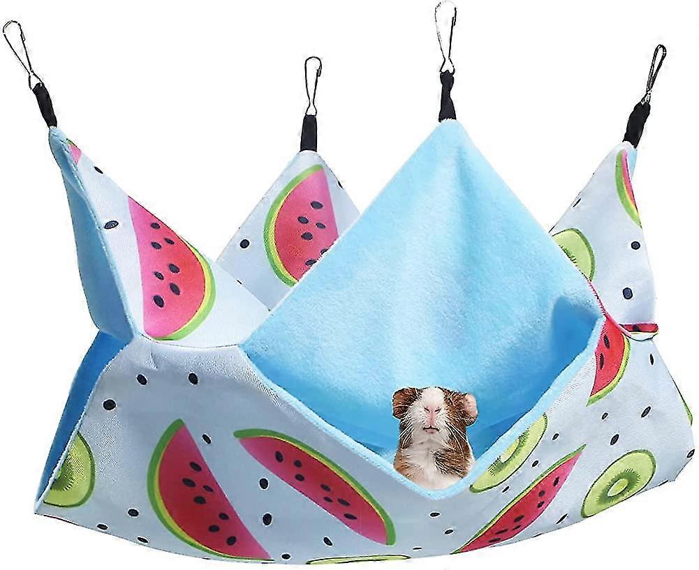 Small Animal Hammock, 2 Layers Pet Hammock Hanging Bed Hamster Sleeping Hammock
