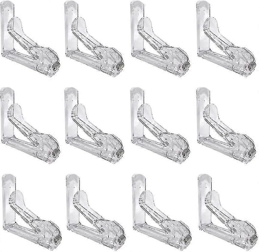 Tablecloth Clips Transparent Tablecloth Clips Adjustable Plastic Tablecloth Clips Tablecloth Clip Spring Clamp (12pcs)