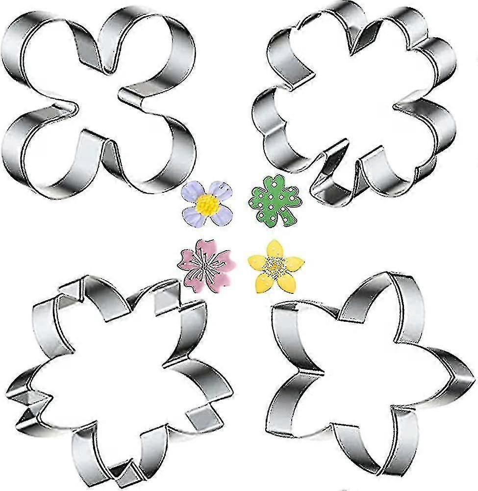 Clover Cookie Cutter Set, Shamrock Cookie Cutter Set, St.patrick"s Day Cookie Cutters Set, Round Flower Mould
