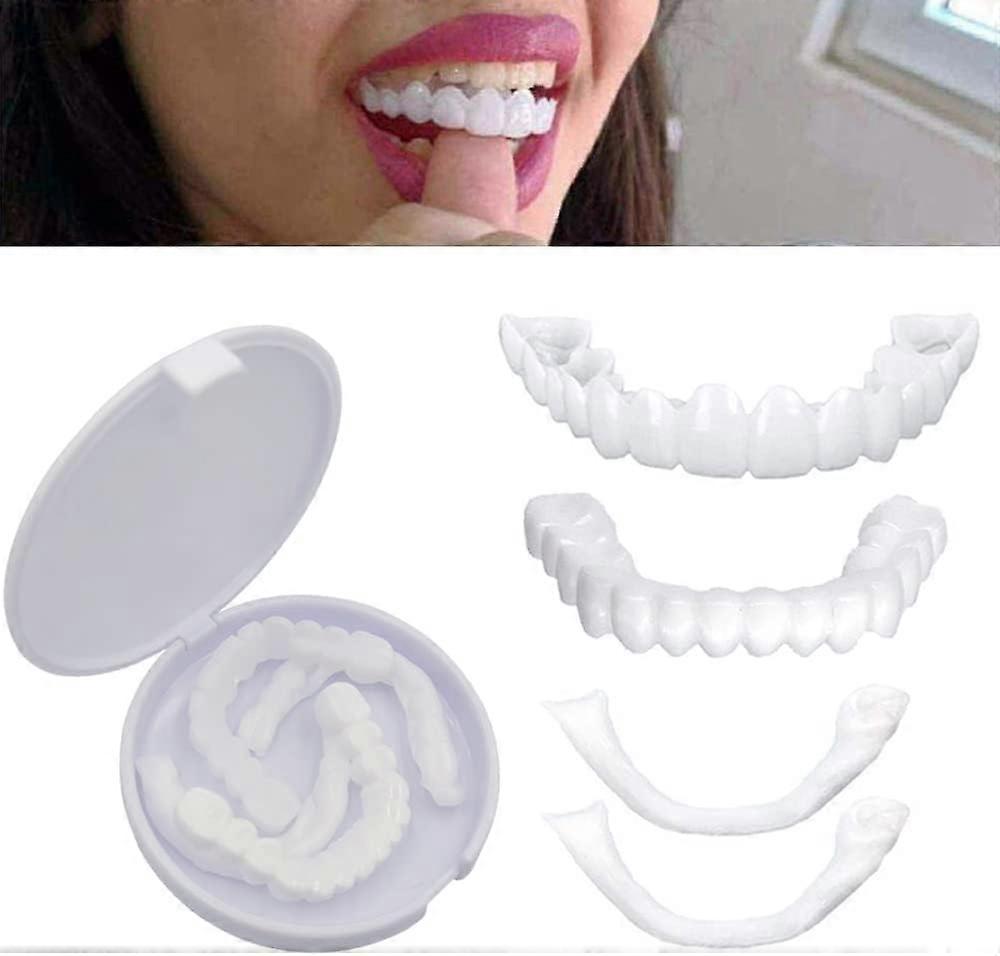 Smile Snap On UpperBottom Set False Teeth Denture Veneers Dental Tooth Cover