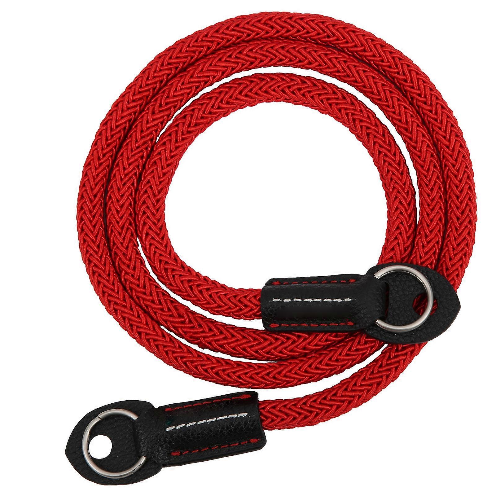 Mirrorless Camera Back Strap Knitting Rope First Layer Artificial Cowhide for Sony Camerared