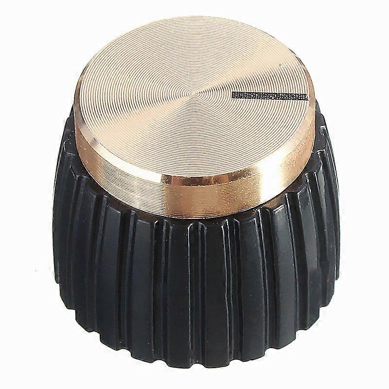 10x Guitar AMP Amplifier Knobs Push-on Black+Gold Cap for Marshall Amplifier
