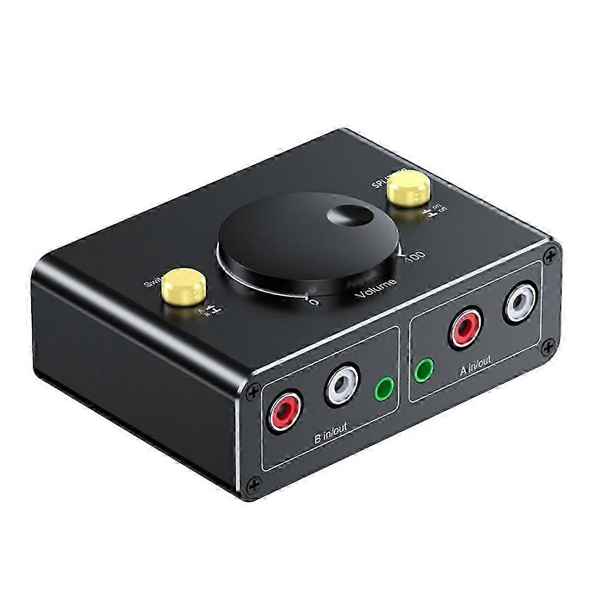 3.5mm to Audio Switcher Bidrectional Switcher 1 in 2 Out or 2 in 1 Out Dual to 3.5mm Splitter Switch