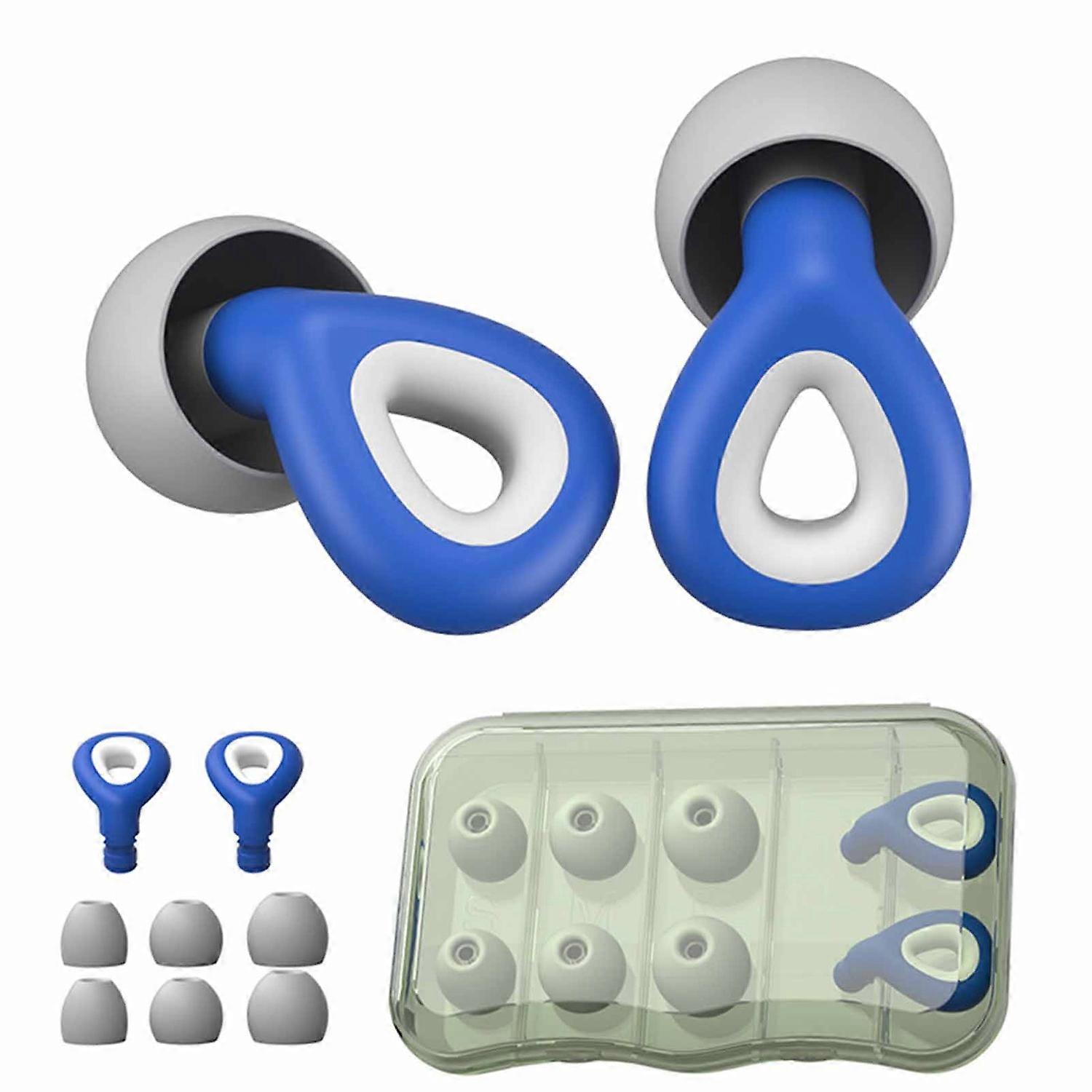 1 Pair Earplugs Noise Cancelling Hearing Protection Waterproof Washable Silicone Ear Plugs for Sleep