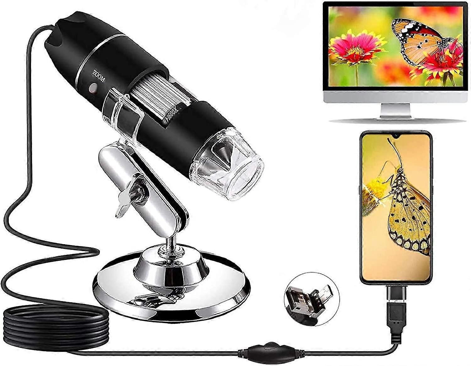 Digital Microscope Camera With Stand Ideal Compatible 1600 Times Digital Microscope Magnifying Glass Usb Microscope