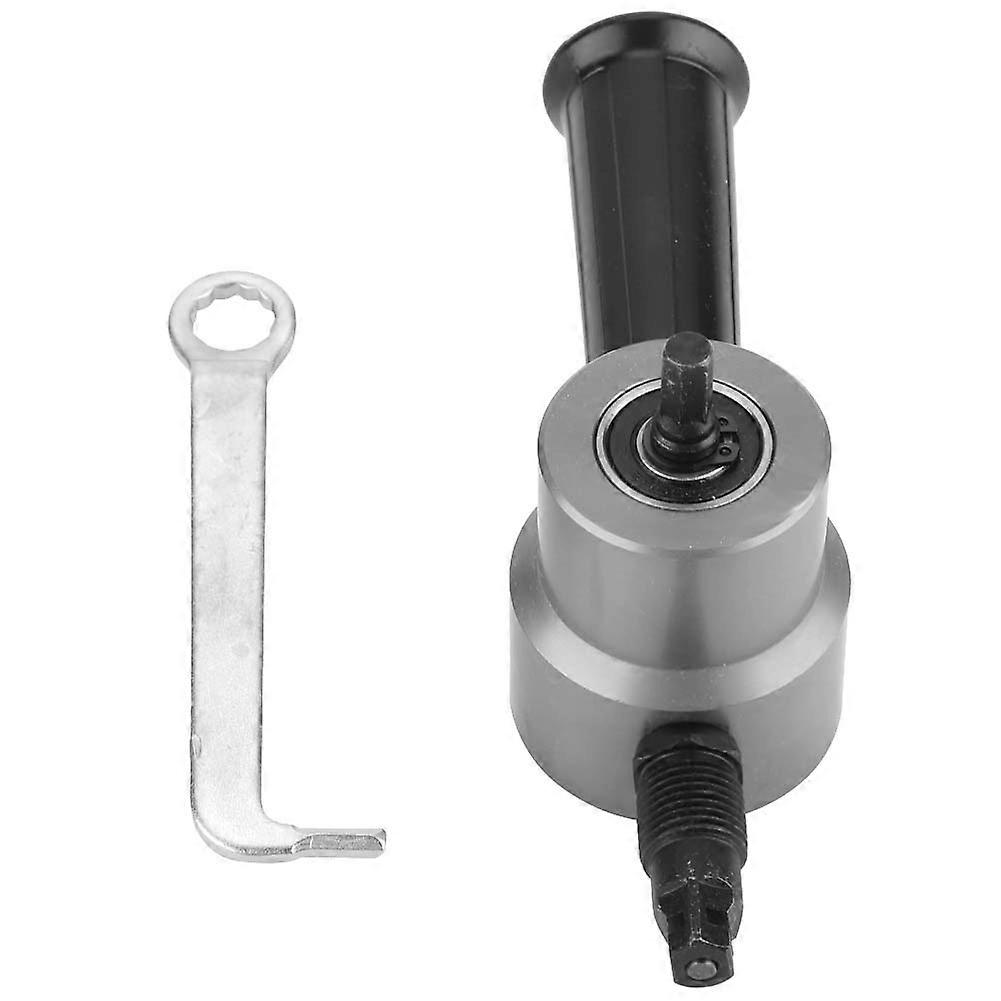 Double Head Metal Nibble Sawing Cutter Replaceable Head 360 Degree Nibbler Saw (Gray)