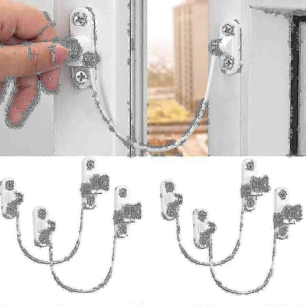 4 Pcs Window Restrictor Locks Window Restrictors Baby Security Window Locks Window Locks Door Locks EW[