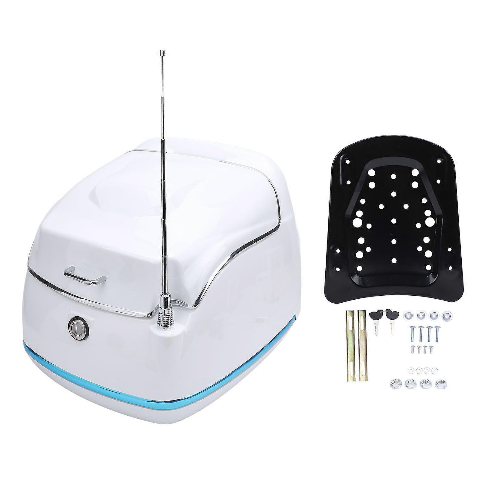 バッククッション付きオートバイリアケース38L容量耐水性トランクテールボックスバイク電動自転車スクーターレッドクッションMK5290