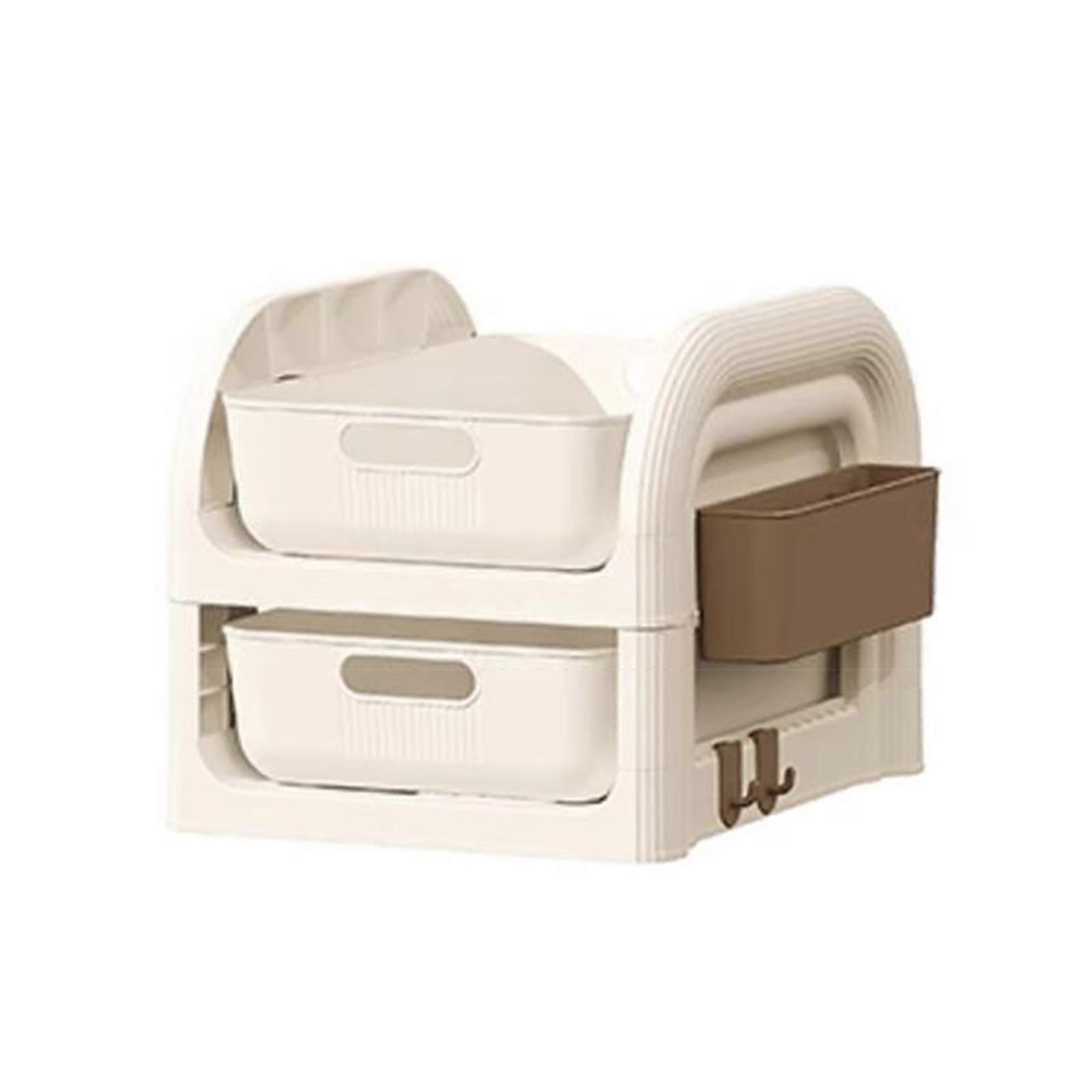 Space Saving Efficient Desk Organizers Cart Multiple Shelves with Smooth Rolling Casters for Convenient Item Access
