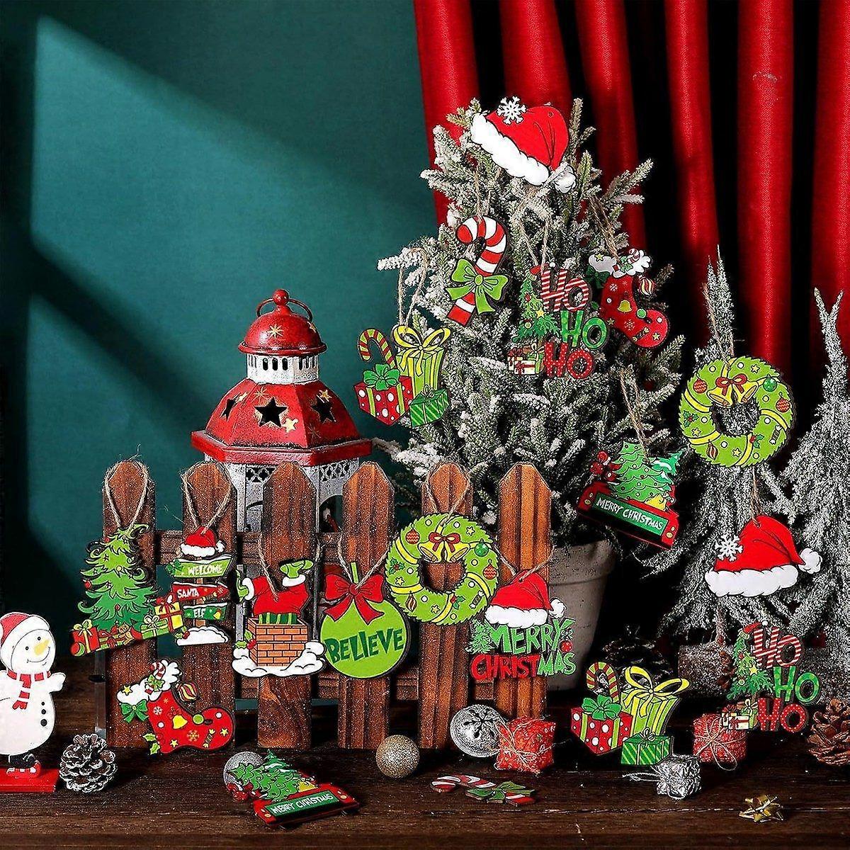 36PCS Christmas Tree Grinch Hanging Ornaments