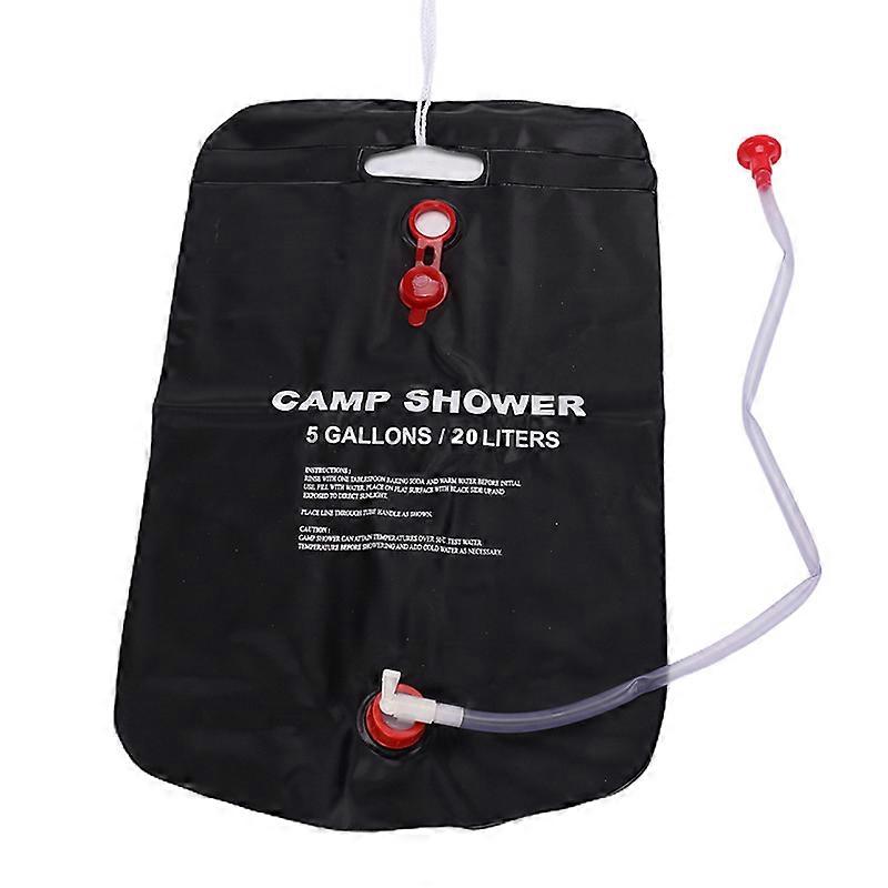 20L Portable Shower Bag with Switch Hose and Large Capacity Plastic Head for Outdoor Water Storage Camping Hiking Picnic Washing