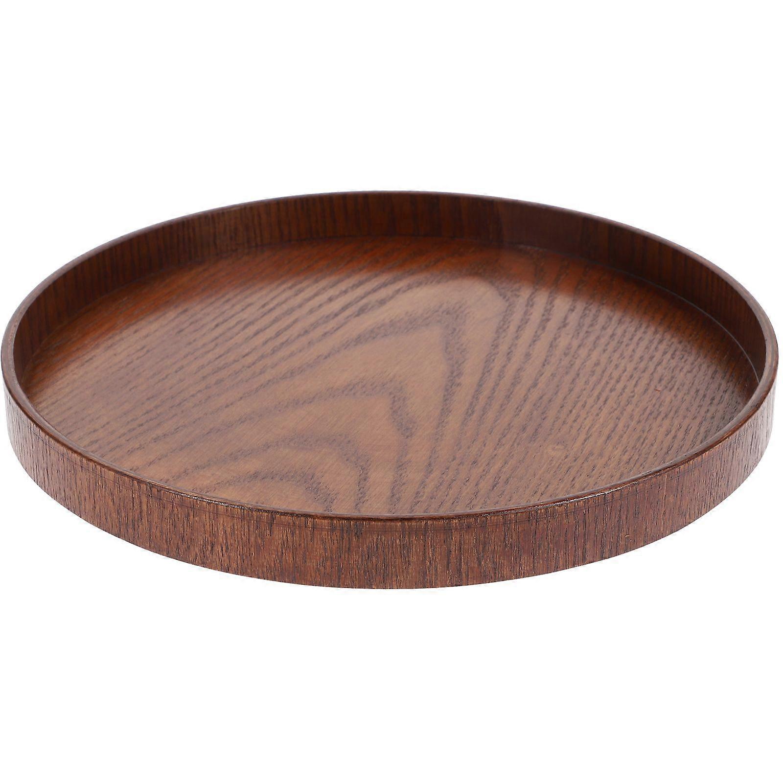 Desktop-Holztablett Holz Serviertablett Rustikales Tischholz dekoratives Tablett