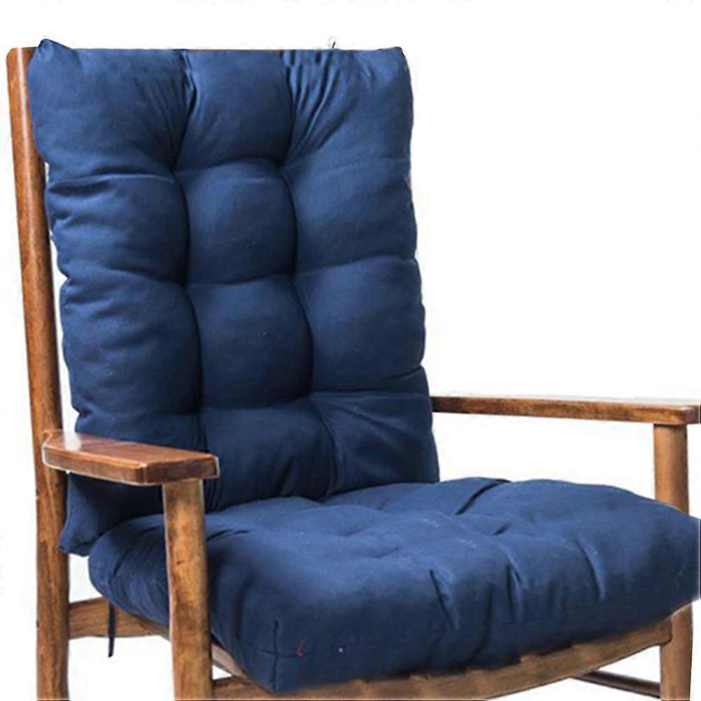 Rocking Chair Cushion Set, Tufted Comfortable Cushions for Rocking Chairs, 2 Piece Set(navy blue)