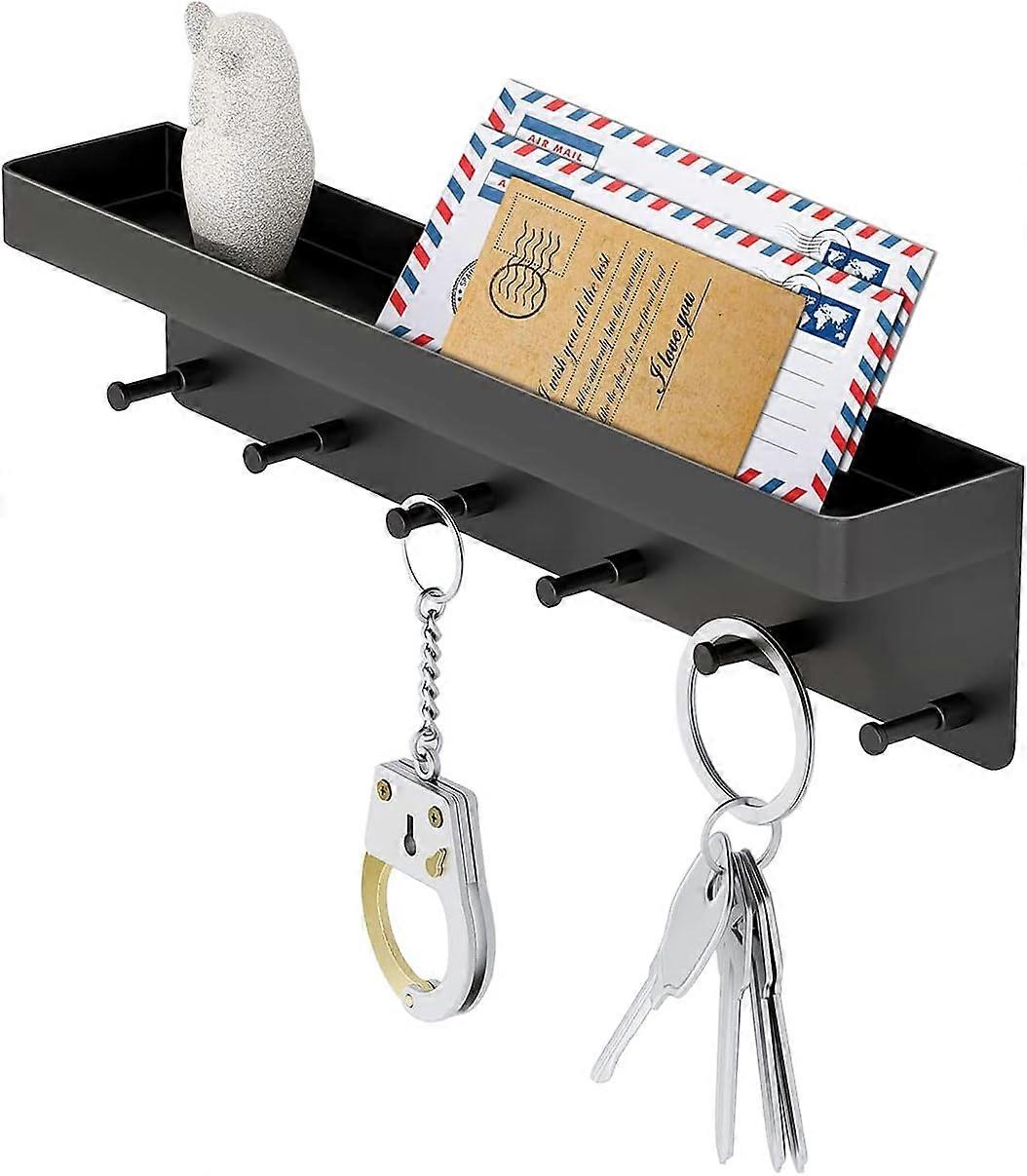 Wall-Mounted Key & Mail Organizer with Tray