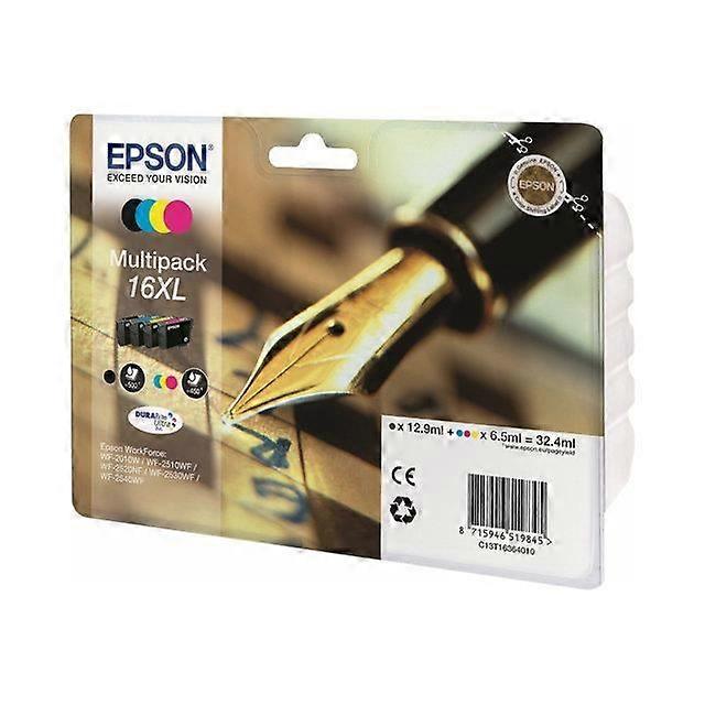 EPSON Multipack 16 XL - Plnicí pero - Černá, Azurová, Žlutá, Purpurová (C13T16364022)