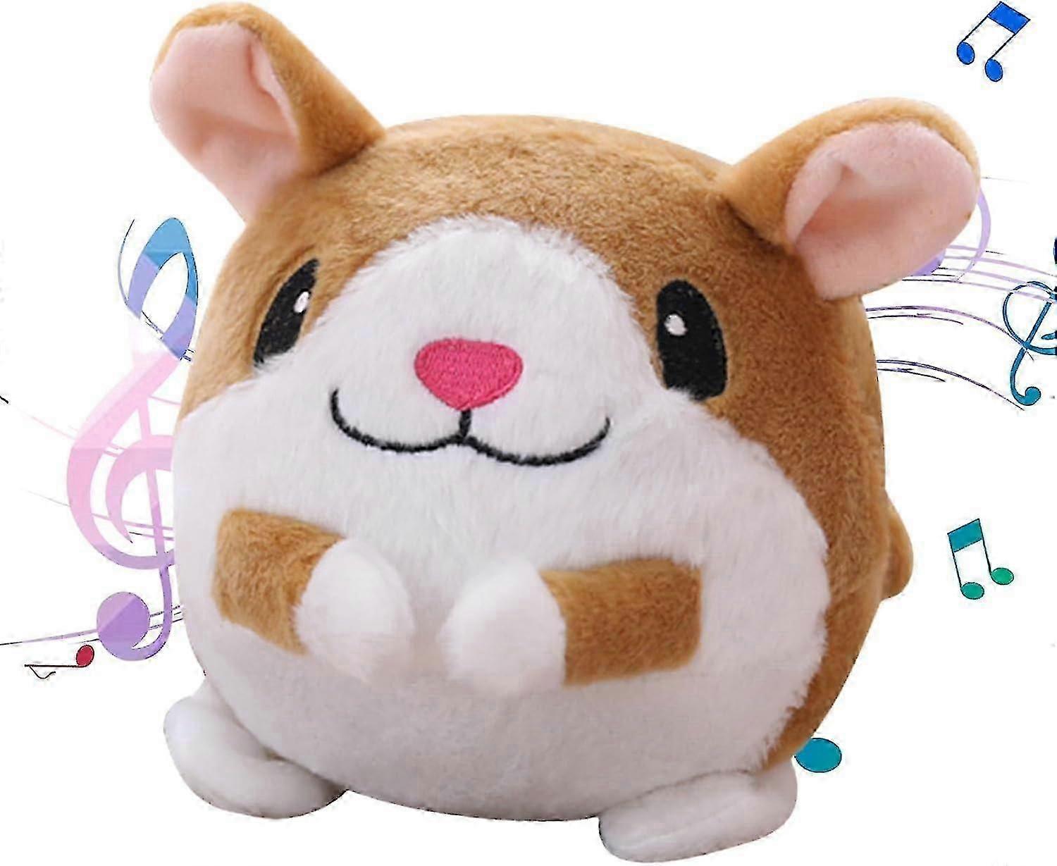 Active Moving Pet Plush Toy, Pig Plush Toy, Talking Singing Moving Soft Plush Animal Toy, Dog Music Bouncing Ball, Dog Training Ball Pet Bite-Resistan