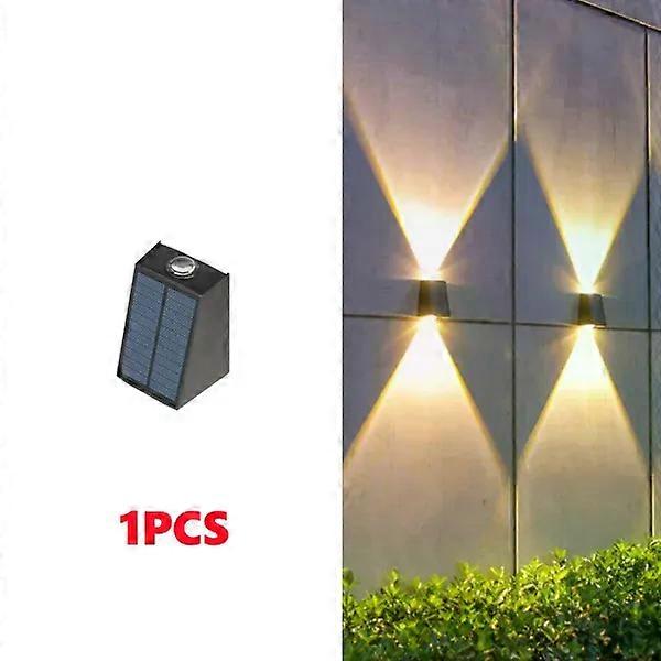 LED Outdoor Solar Wall Light Up And Down Luminous Garden Lamp Villa Courtyard Porch Street Decorative Lighting Wall Washer Light