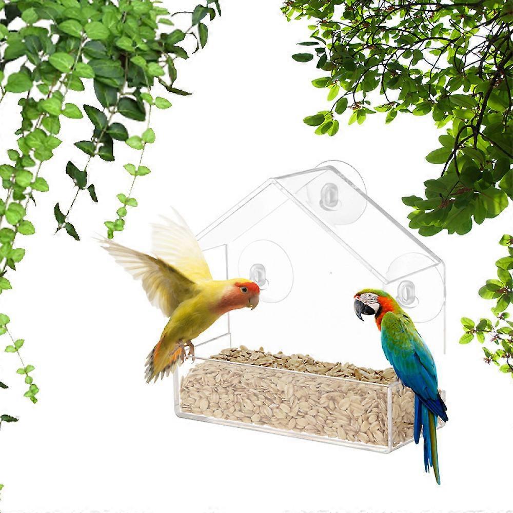 Window Bird Feeder for Bird Watching, Easy Assembly, Suction Cups for Stability, Lifetime Promise, Transparent Design, Comfortable & Safe Space for