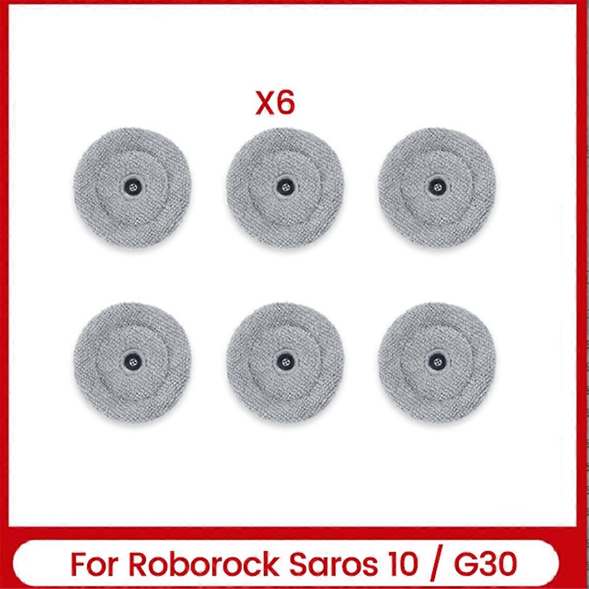 Mop Cloth Pads Replacement for Roborock Saros 10 / G30 Robot Vacuum Cleaner Accessories Reusable Was