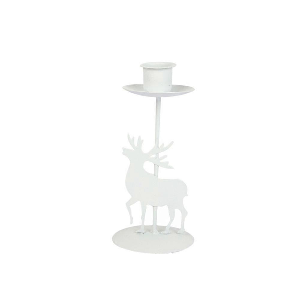 Star Elk Xmas Tree Candlestick Iron Stand Wax Candle Holders for Room Ornament