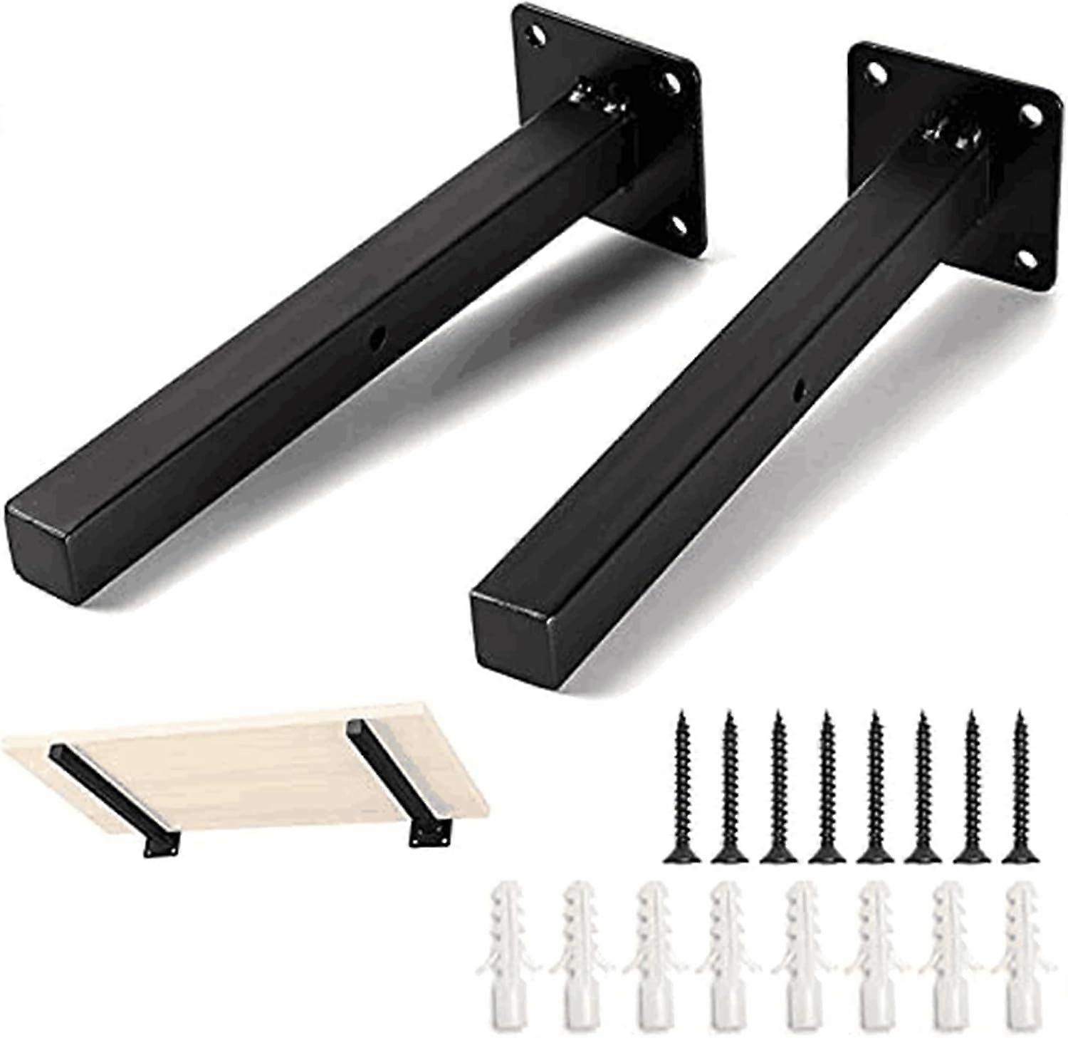 Shelf Brackets, Floating Shelf Supports, Industrial Steel
