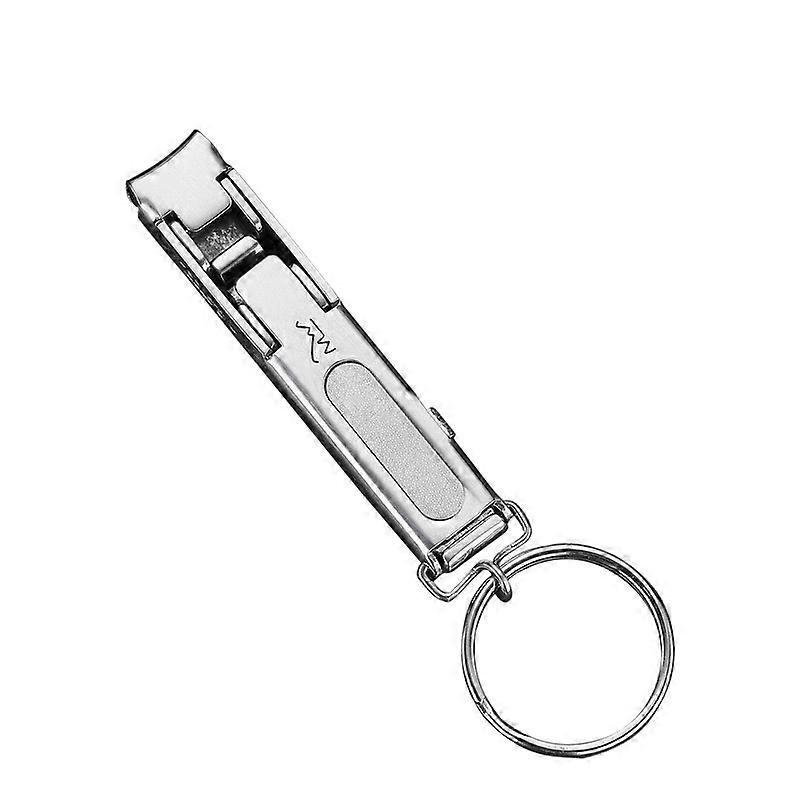 Stainless Steel Folding Nail Clippers with Keychain