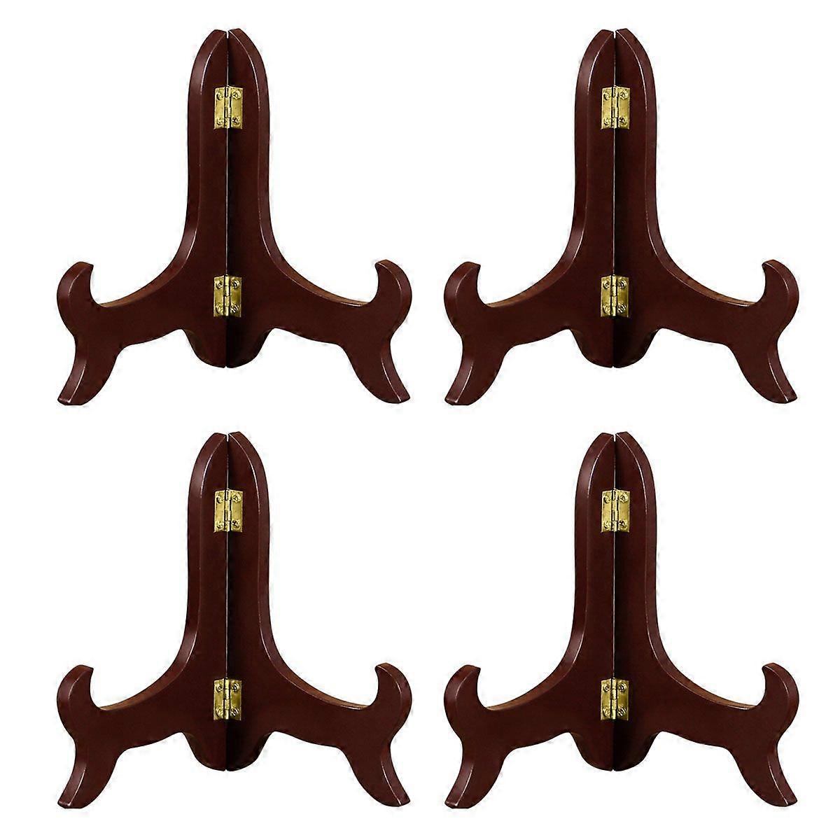 4 pakker træ display stativ plade holder staffelier