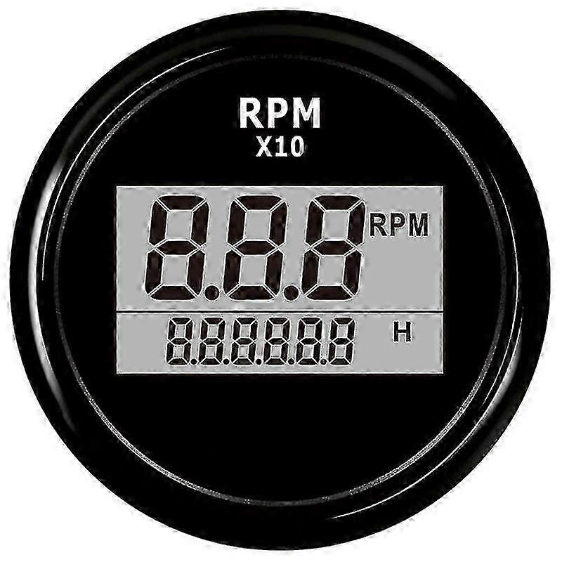 Boat Led Digital Tachometer Engine Hour Meter Marine Outboard Rv Rpm Meter Gauge