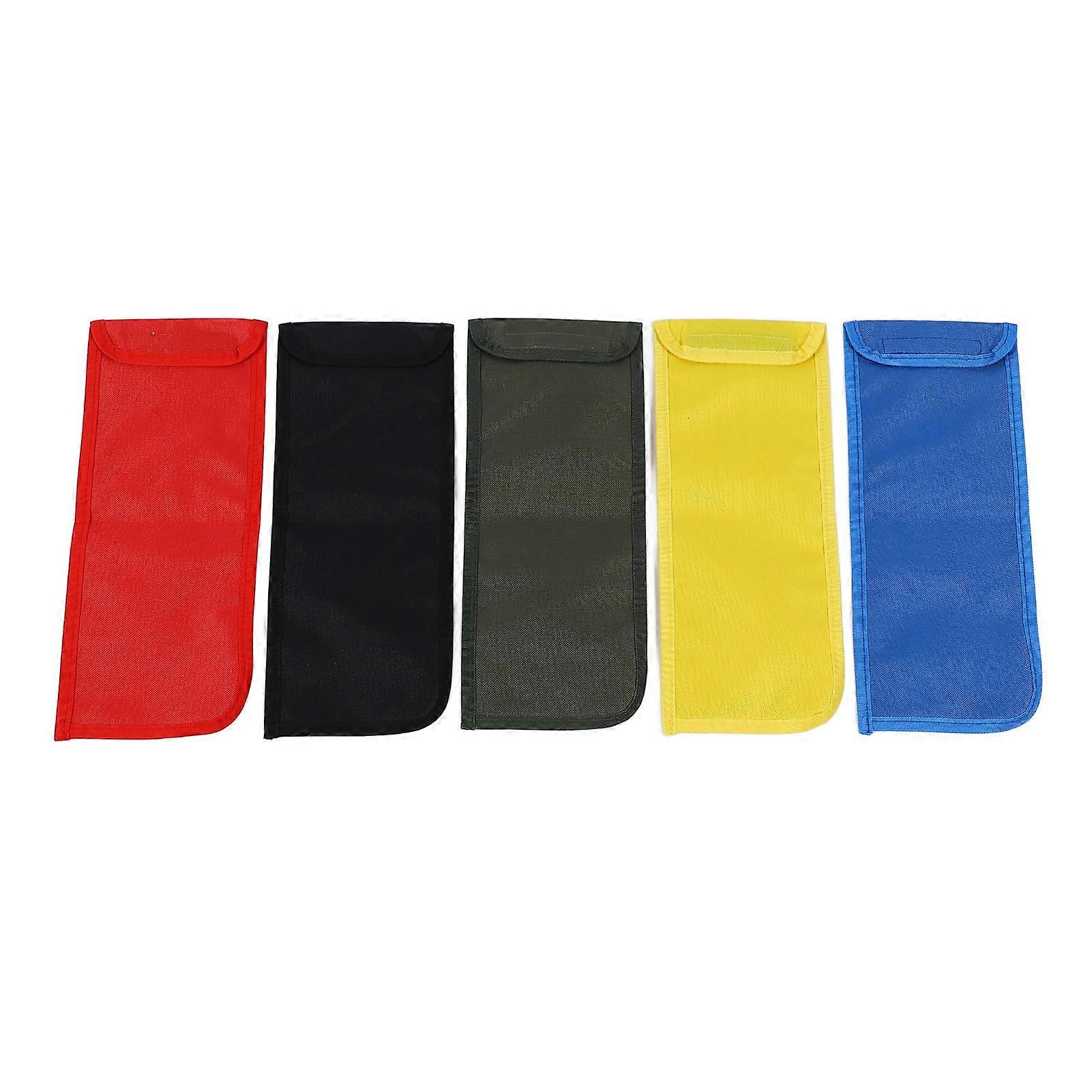 5Pcs Tent Stakes Oxford Cloth Rectangular Multifunctional Peg Storage Bag for Ropes Camping Accessories