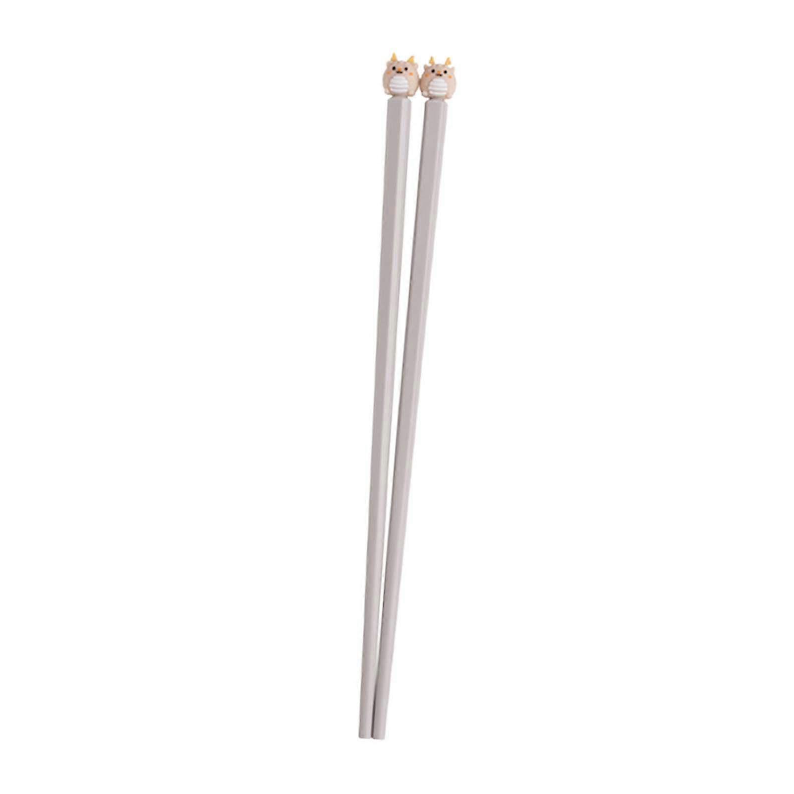 2Pcs Kids Chopsticks Utensil Cute Non Slip for Beginners Easy to Use Animal Tip