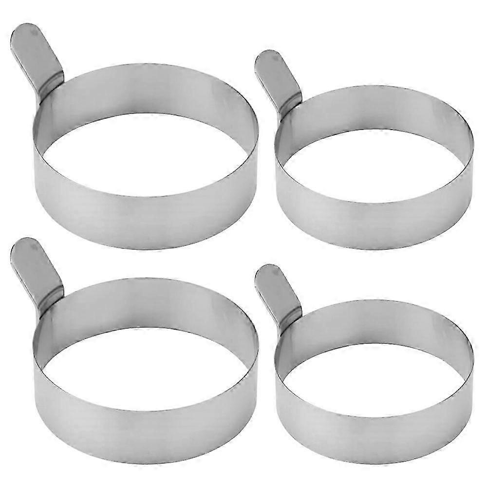 4pcs Bratpfanne Eierring Edelstahl Eier Bratringe Wiederverwendbare Eier Bratform Küchenversorgung