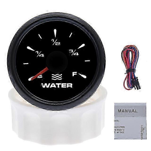 52mm Water Level Gauge + Water Level Sensor 0~190 Ohm With 7 Color Backlight Water Level Indicator Meter Fit For Car Boat Marine