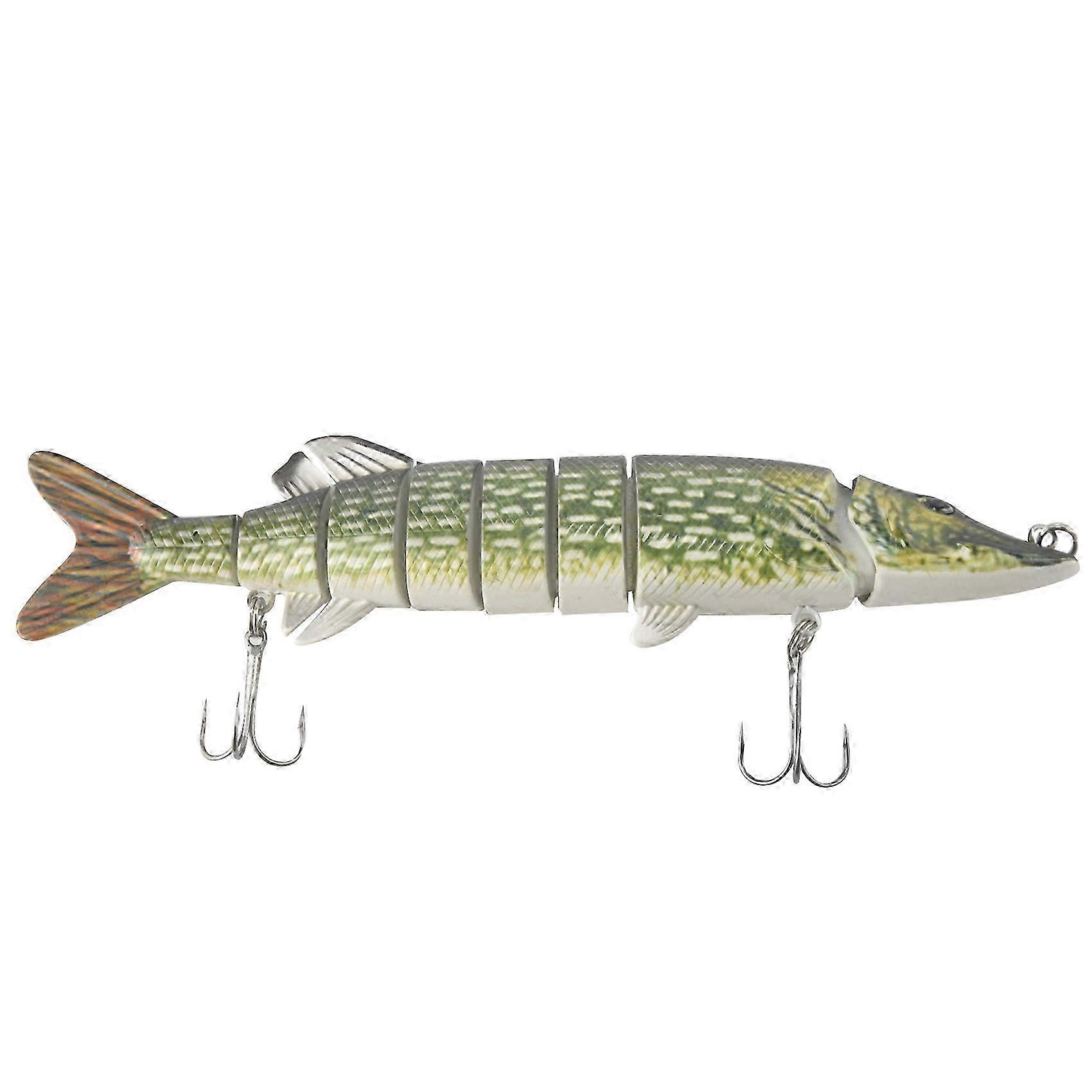 20cm 40g Lifelike Multi-jointed 8-segement Pike Muskie Fishing Lure Swimbait Crankbait Hard Bait Fi