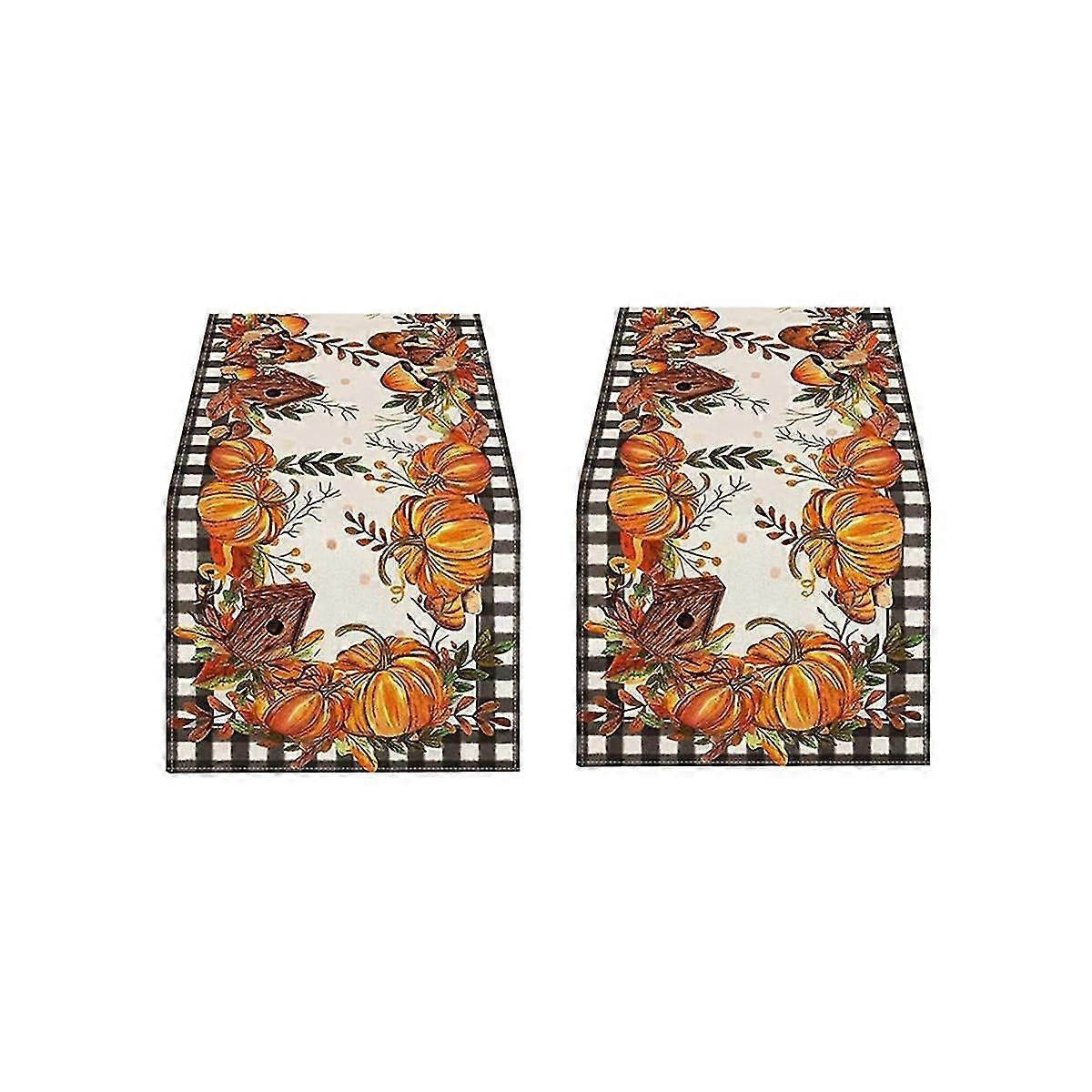 Fall Thanksgiving Tablecloth Table Runner Table Decoration Party Autumn Harvest Style