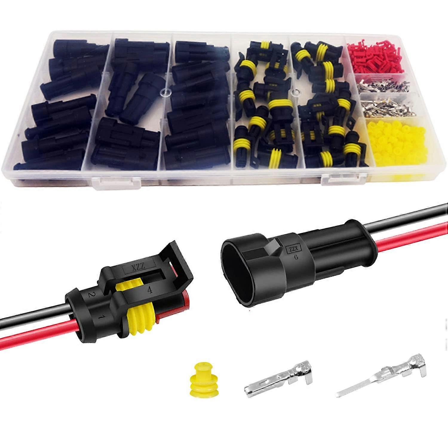 20 Kits 2 Pin Connector Automotive Electrical Connectors 2 Wire Connectors Connector Quick Disconnect and Connect 2216 AWG