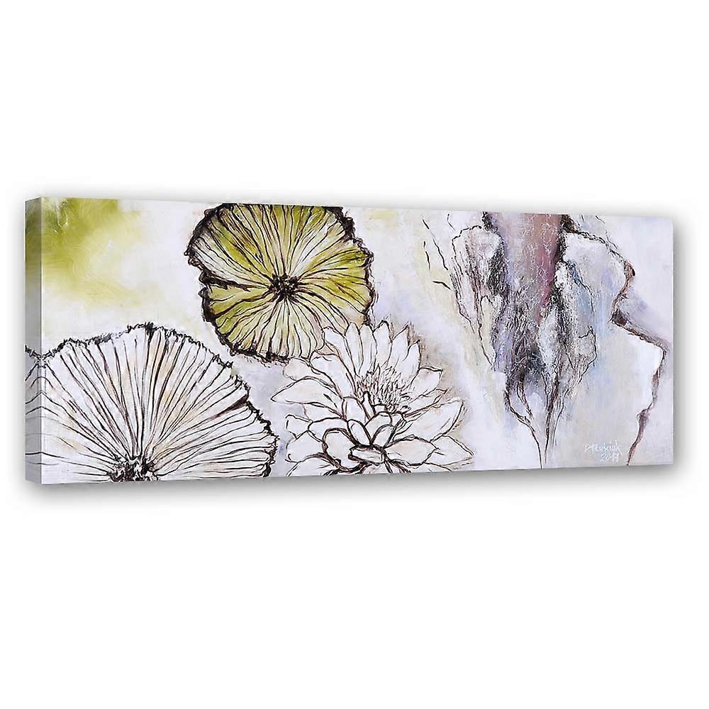 Impression sur toile, Panorama de fleurs - 120x40